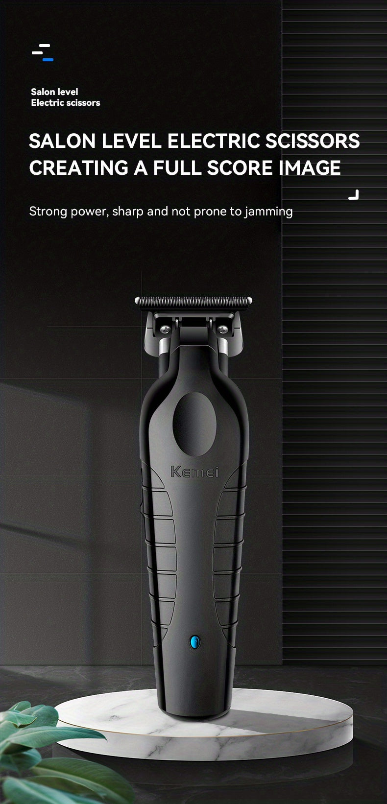 Electric Hair Clipper KM-2299 Cross-border Electric Pusher USB Oil Head Carving Scissor Barber Shop Trimmer