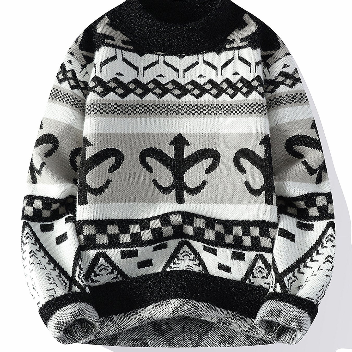 Round-Neck Sweater for Autumn And Winter, Warm Knitted Casual Fashion Versatile Top