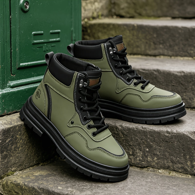 Men's Chuka Boots Casual Streetwear Lace-Up All-Season Shoes