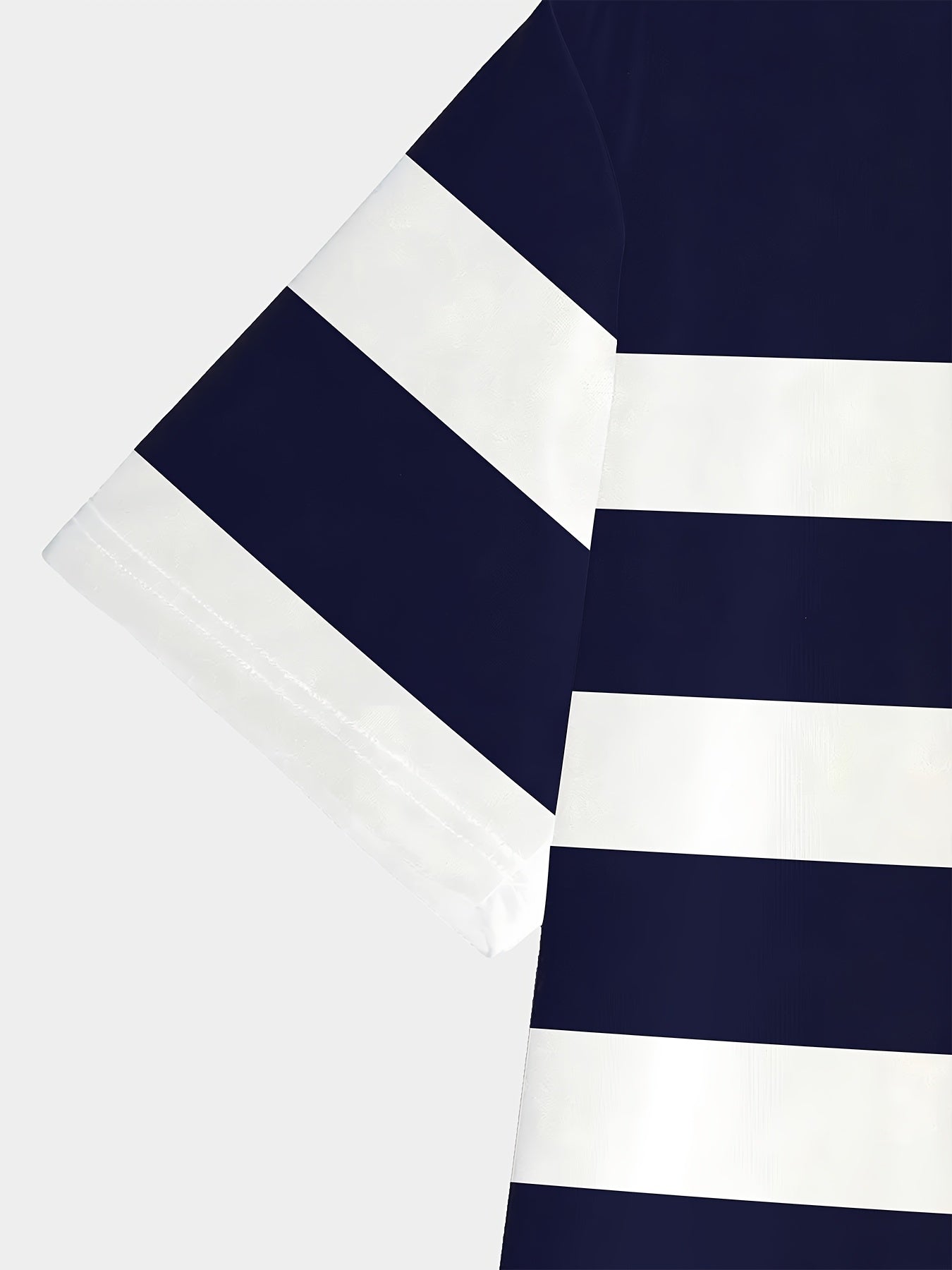 Men'S Casual Striped Short Sleeve T-Shirt - Navy Blue White Vertical Stripes, Crew Neck, Regular Fit, Lightweight Polyester Fabric, Perfect for Casual Attire, Everyday Tshirt Classic Striped Tee Lightweight Shirt