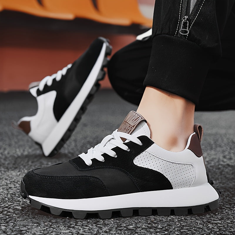 2025 Spring Men'S Breathable Low-Top Sneakers - Thickened Cushioned Rubber Sole, Men'S New Breathable Mesh Platform Dad Shoes Casual Height Increase Sports Shoes