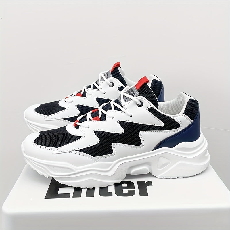 Men's Casual Sports Shoes, Thick-Soled Lace-up Outdoor Leisure Shoes for Men, Available in Multiple Colors