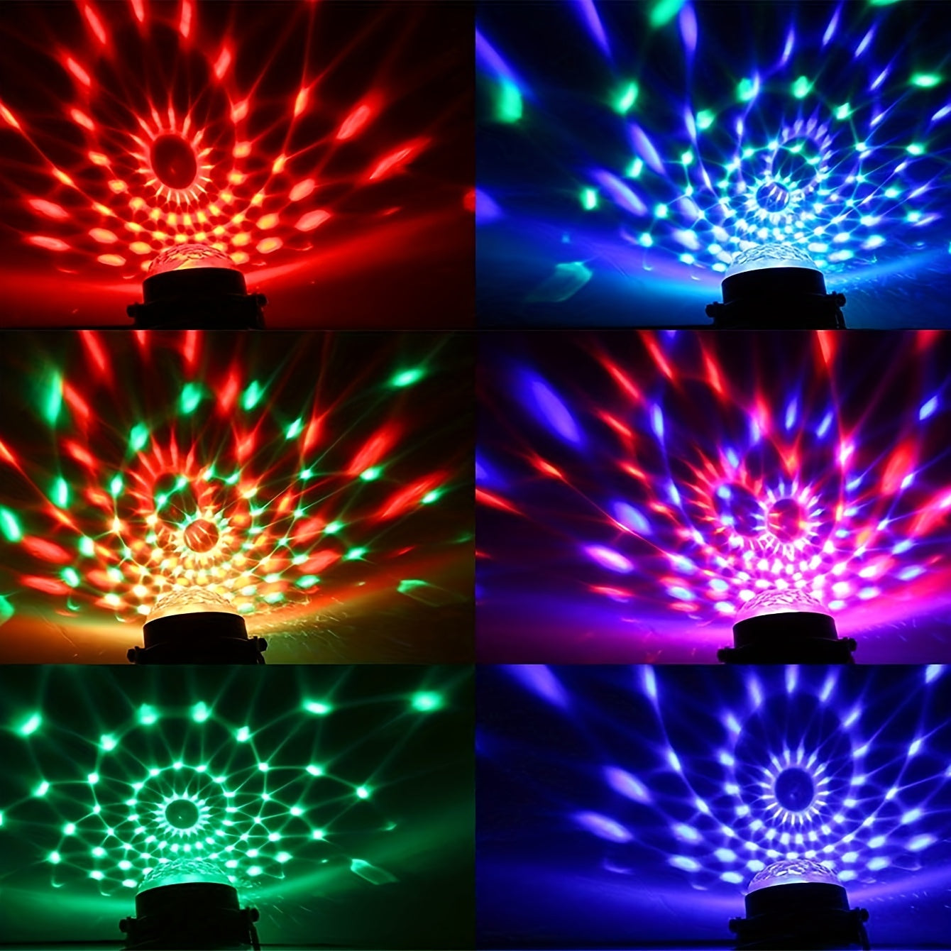 1pc brings parties to life with sound-activated RGB disco ball lights, perfect for house parties, bars, karaoke, weddings and more(without remote control)