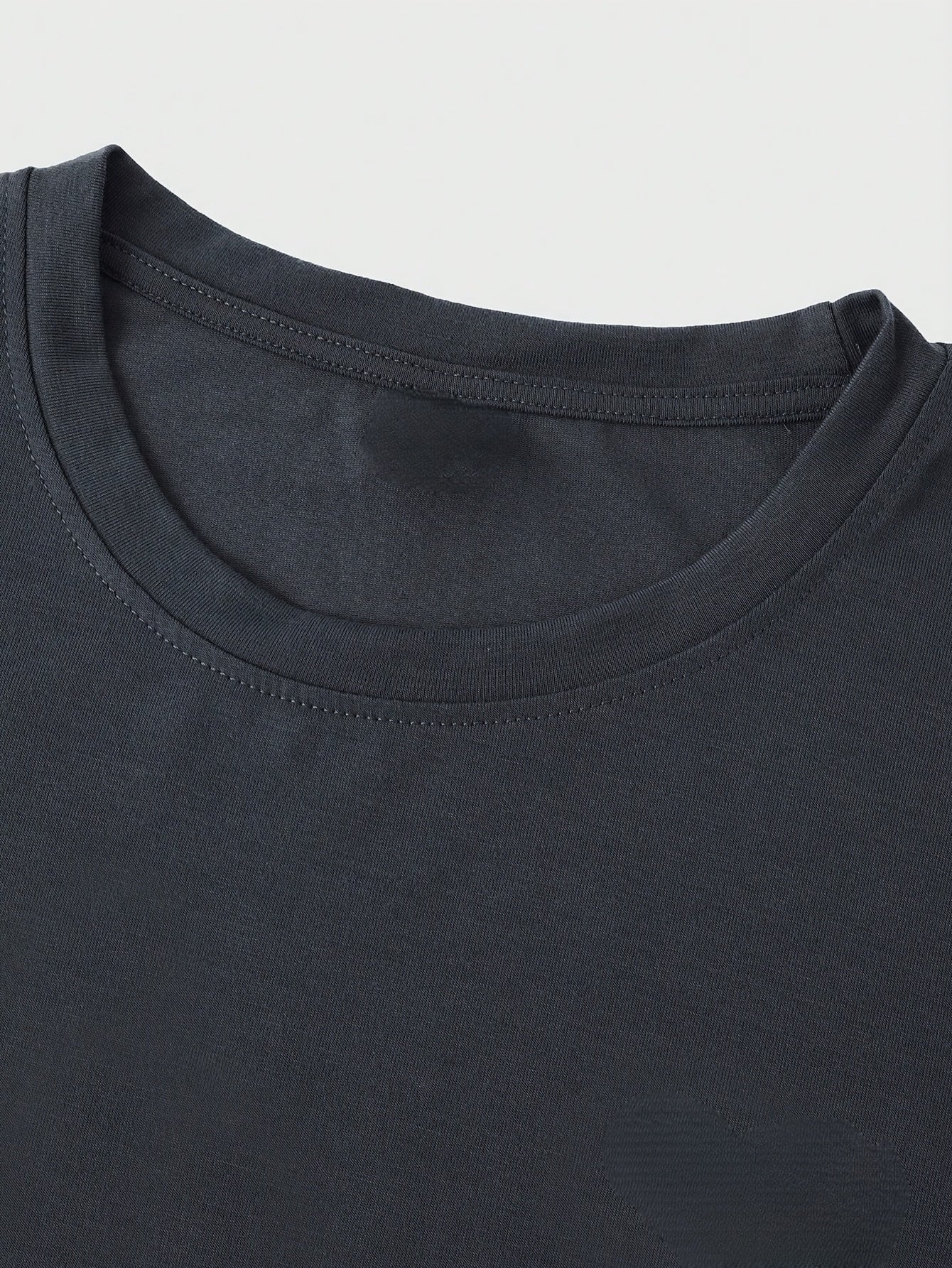 Men's Round Neck T-Shirt, Three-Color Patchwork Top with Asymmetric Double Stripes, Trendy Comfortable Breathable High-Quality Factory-Made Casual Fit