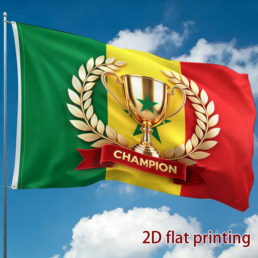 Senegal Football Fan Banner - Polyester, Single-Sided Print