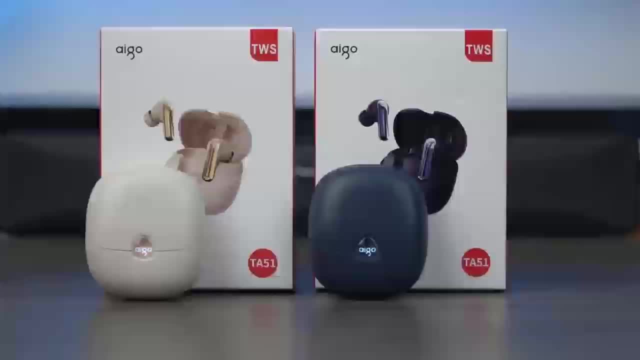 Aigo 5.4 Wireless Headphones with a Microphone, TWS In-Ear Sports Headphones, Stereo In-Ear Headphones with an LED Display, And Wireless Running Earphones for Gifts.