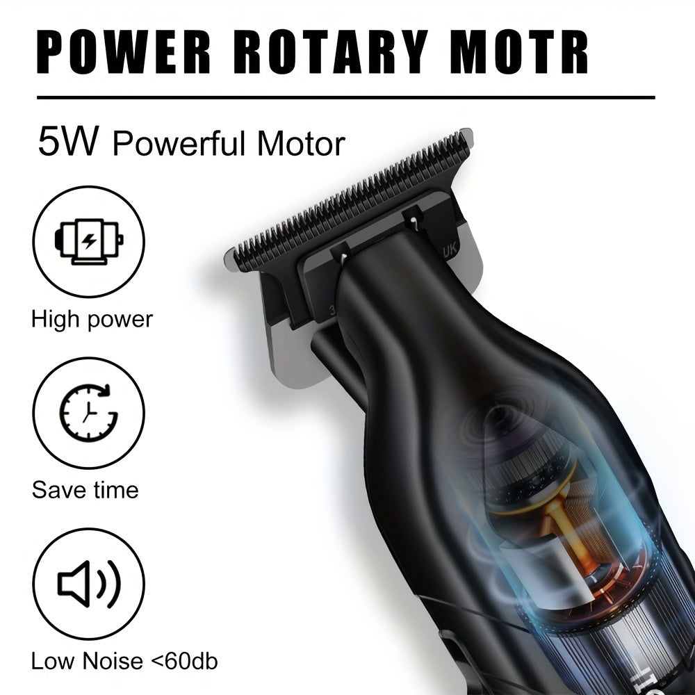 Professional Hair Clippers For Men - Cordless Barber Clippers For Hair Cutting & Grooming, Rechargeable Beard Trimmer