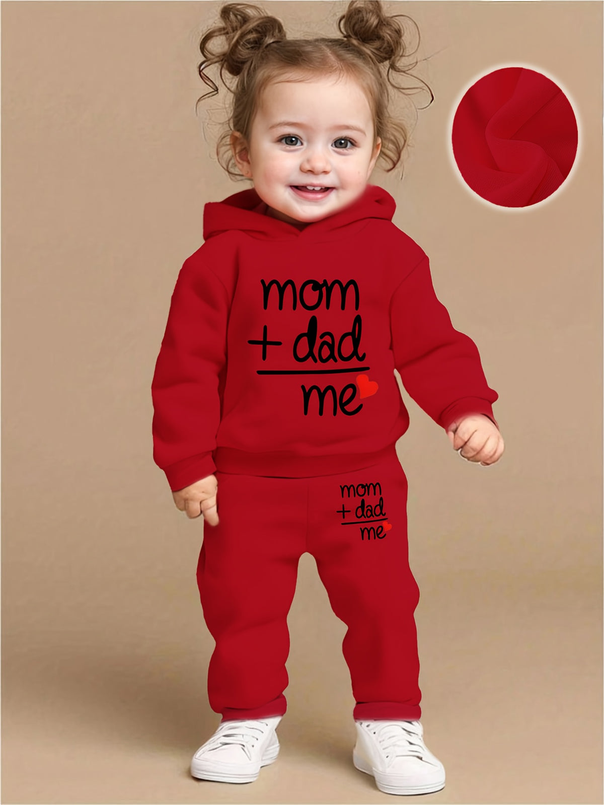 Toddler Girl's Casual 'Love' Letter Print Hoodie & Pants Set
