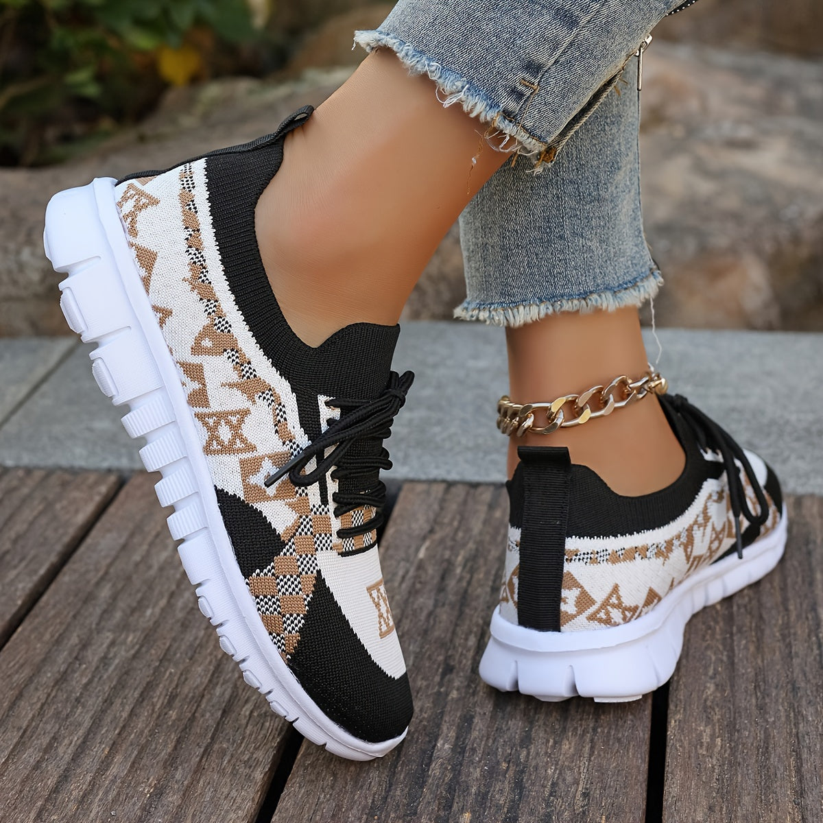 Women's Casual Sneakers Comfort Sport Shoes Fabric Knit Breathable Slip-On All-Season Walking Flats - EVA Sole Non-Slip Athletic Running Footwear - Taizhou North America Europe Exclusive