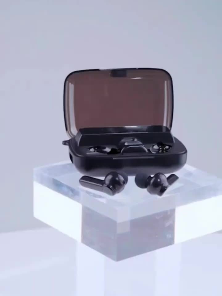 True Wireless In-Ear Headphones with LED Display, Noise Cancellation, Touch Controls, USB Charging, Lithium Battery - Rechargeable, Wireless, Volume Control, Wake-Up Motion Theater, Portable Headphone Case, Portable Headphone
