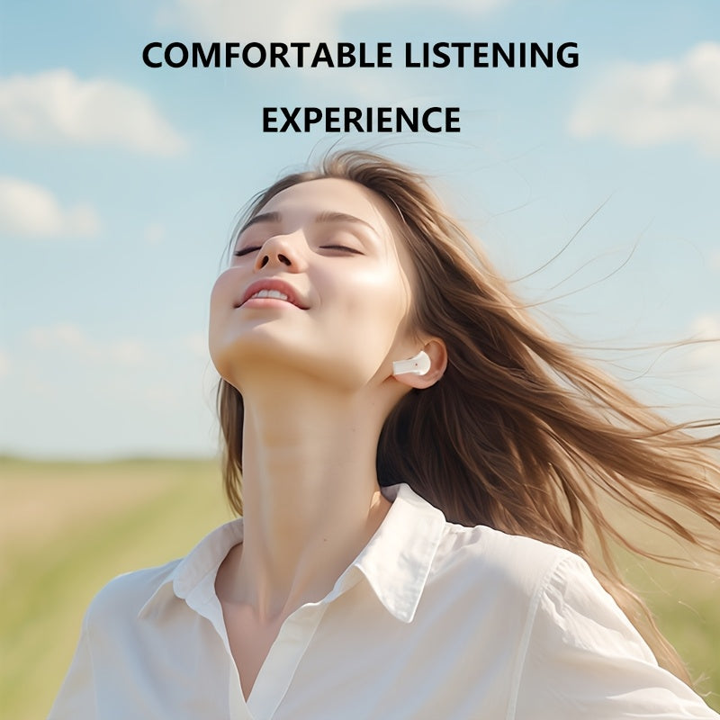 2025 New Style True Wireless semi in-ear sports music headset mini Earbuds TWS HIFI bass Stereo HD calling Stereo Earphones for Android for iPhone Cellphone gaming Earpieces smart couples headphones