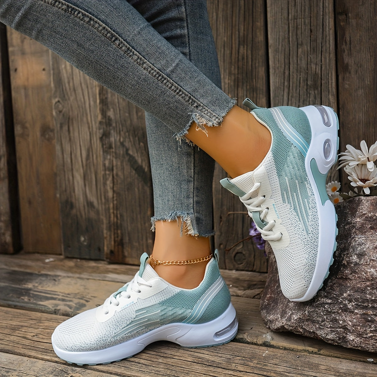 Breathable Mesh Women's Sneakers - Lightweight Soft Sole Lace-Up Low-Top Shoes with Cushioned PVC Sole for Running, Gym, Work Travel - All-Season Comfort in Black, White, Light Blue, Pink, Grey, Ladies Sneakers, Gym Footwea