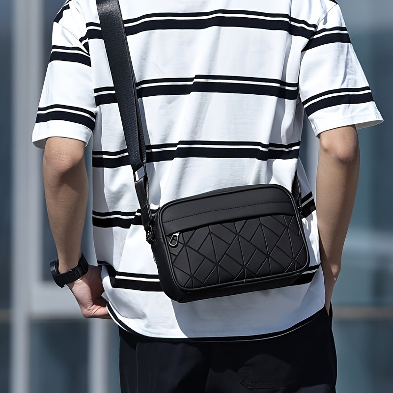 Men's Crossbody Bag with Adjustable Strap - Sleek Minimalist Purse, Spacious Interior for Everyday Commute, Formal Casual Outings - Durable Crossbody Backpack for Men