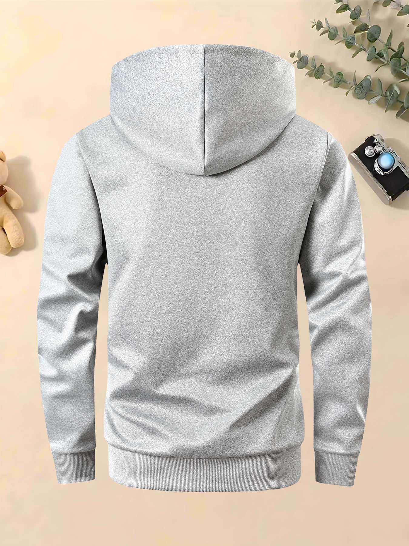 Men'S Trendy CR7 Print Hooded Jacket and Pants Set, Casual Business Suit, Youth Casual Sports Baseball Uniform with Stand Collar