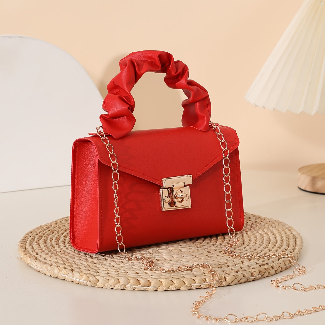 Fashionable Soft Wristlet Crossbody Bag for Daily Shopping, Chain Strap Women's Bag, Versatile Square Handbag