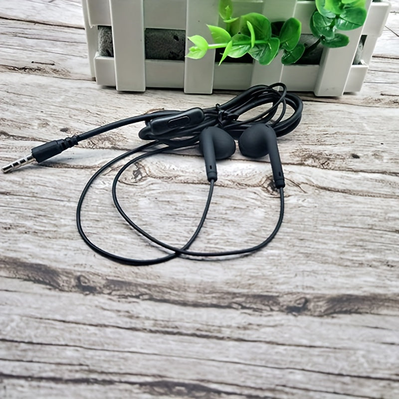 Anime-Inspired Wired Earphones with Microphone, 3.5mm Jack, Noise Isolating, Volume Control, Tangle-Free Cable, Plastic Semi-Open-Back Design, Compatible with Cellphones, Ideal for Running - Multiple Colors