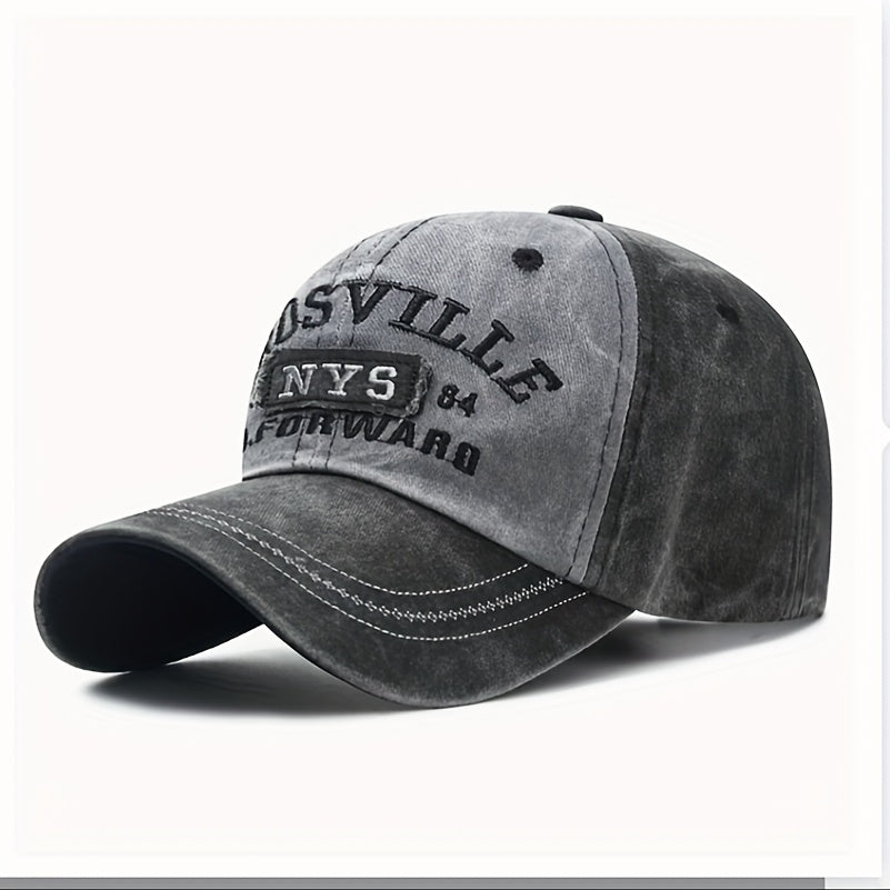 Vintage Embroidered Washed Baseball Cap with NYS 1984, Adjustable, Fade-Resistant Dad Hat - Comfortable Fabric, Sun Protection Suitable for Golf, Fishing, etc. - Ideal Gift