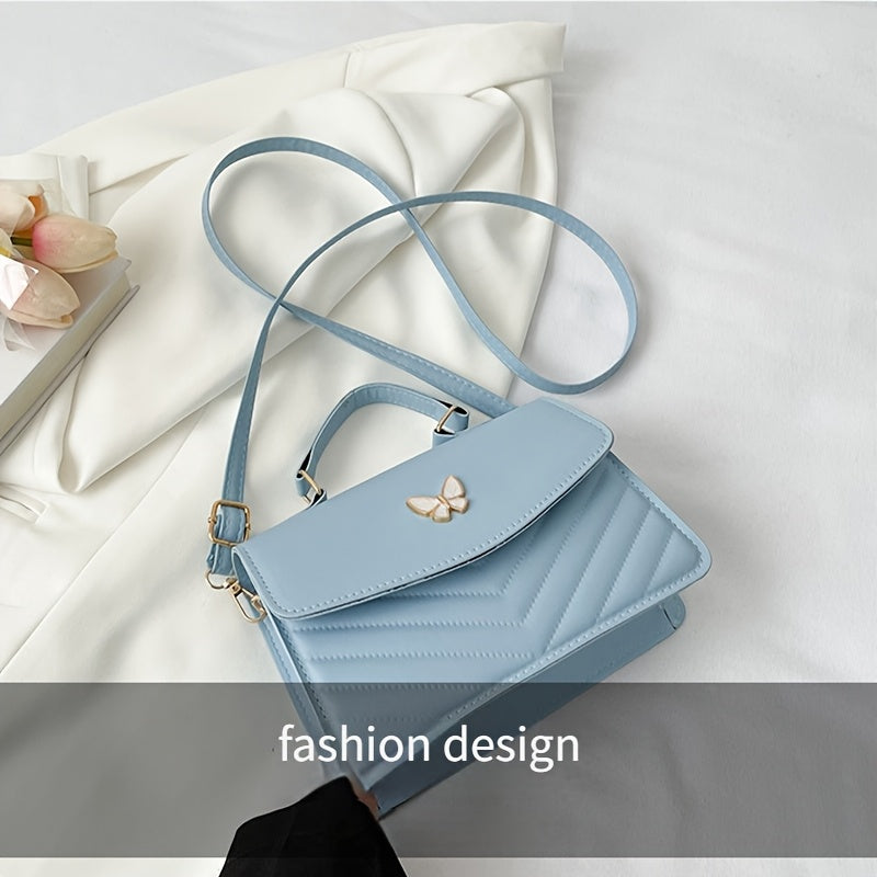 New Fashionable Minimalist Shoulder Bag Trendy Versatile Women'S Handbag Unique Crossbody Bag High-End Chic Tote Pure Diamond Solid Color Bag Fashionable Small Square Bag