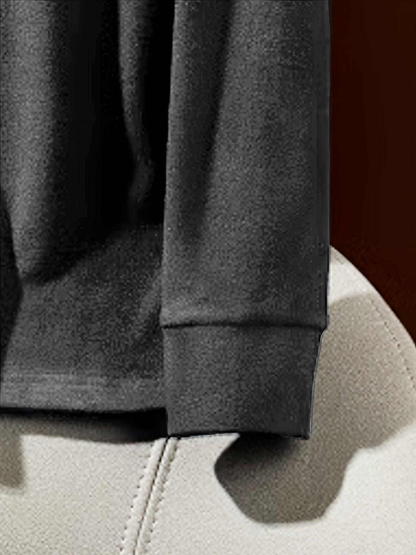 Men's Spring/Autumn Semi-High Neck Simple Outdoor Versatile Long Sleeve T-Shirt