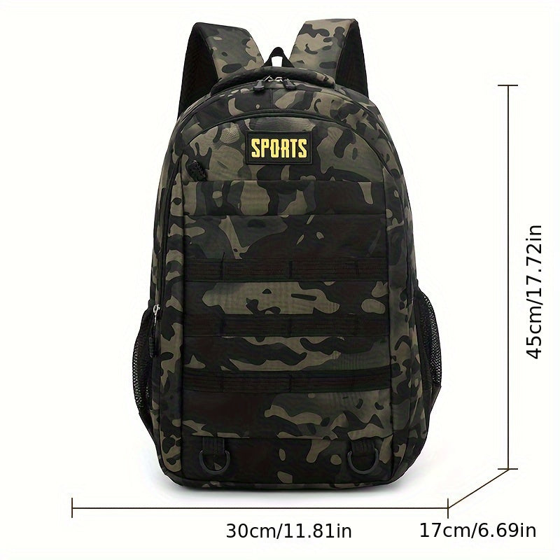 Sleek Urban, Men's Versatile Backpack for Travel, Camping Cycling - Large Capacity, Business Laptop Compartment, Durable Nylon