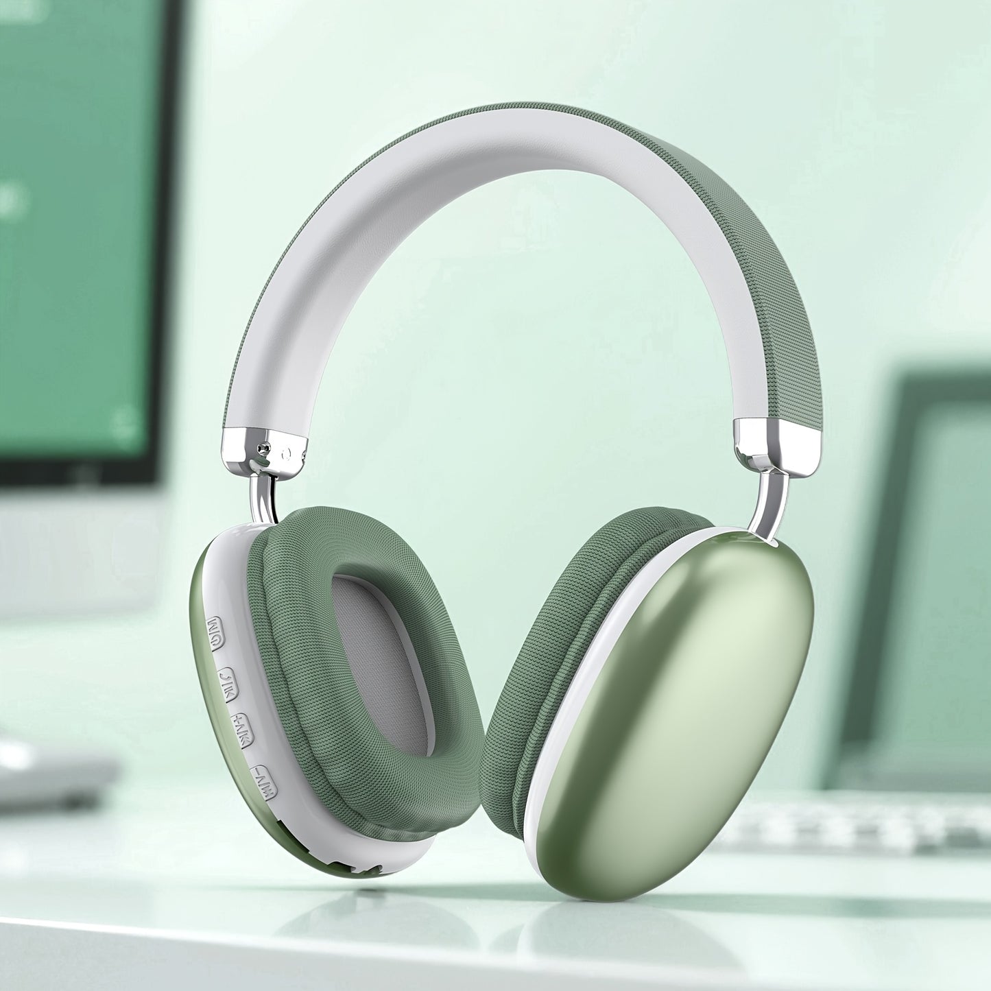 Wireless Over-Ear Headphones with Mic and Type-C Charging