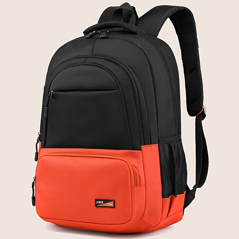 Durable Oxford Fabric Backpack - Spacious, Breathable, Adjustable Strap, Laptop Compartment, Ideal for Hiking, Camping, Travel, School Work - High 46cm, Long 32cm, Thick 19cm, School Backpack Adjustable Strap Backpack D