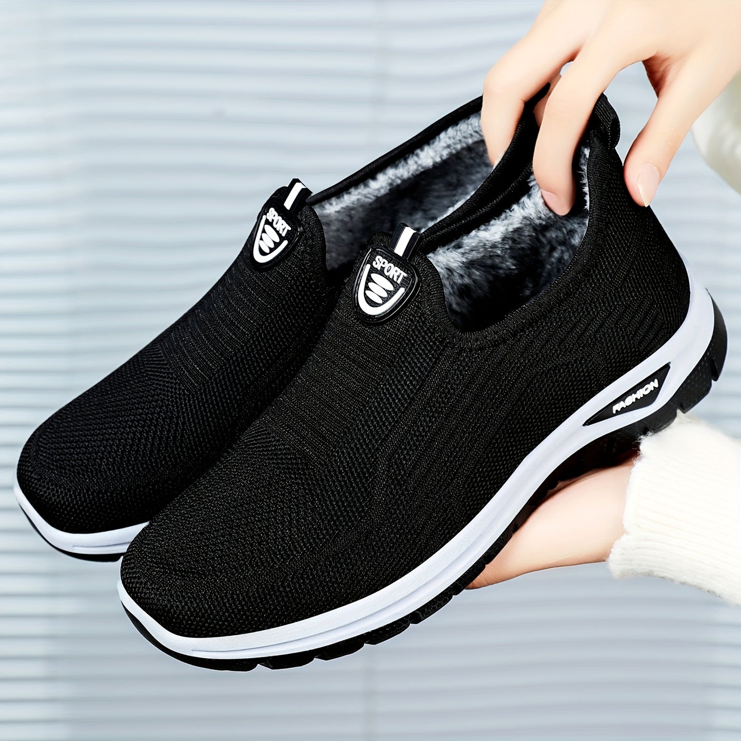 Women's Plus Size Fleece-Lined Warm Boots, Versatile Thickened Soft Sole Simple Boots