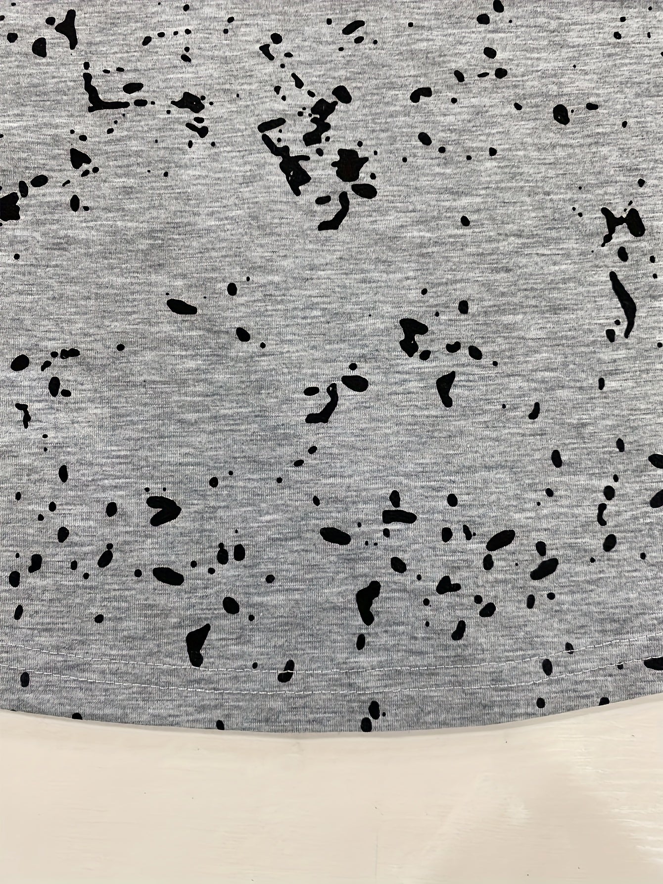 Chic Printed T-shirt, Men's Casual Street Style Stretch Round Neck Tee Shirt For Summer