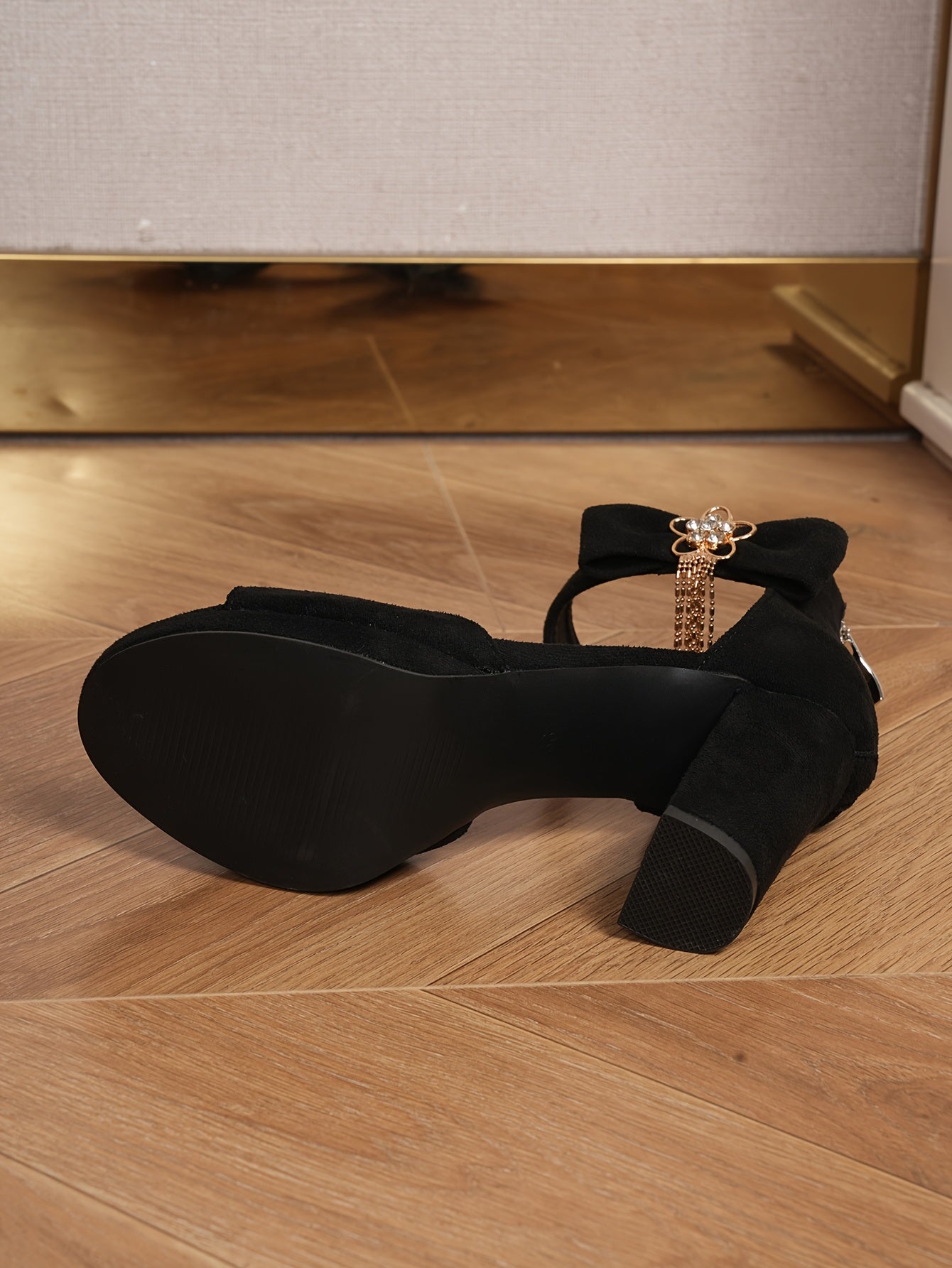 Elegant Women'S High Heel Sandals - Summer 2025 Collection, Open Toe, Thick Sole, Block Heel, Zipper Closure, Solid Color, Flannel Upper, Synthetic Lining, Rubber Sole, Comfortable Stylish Design, High Heel Sandal