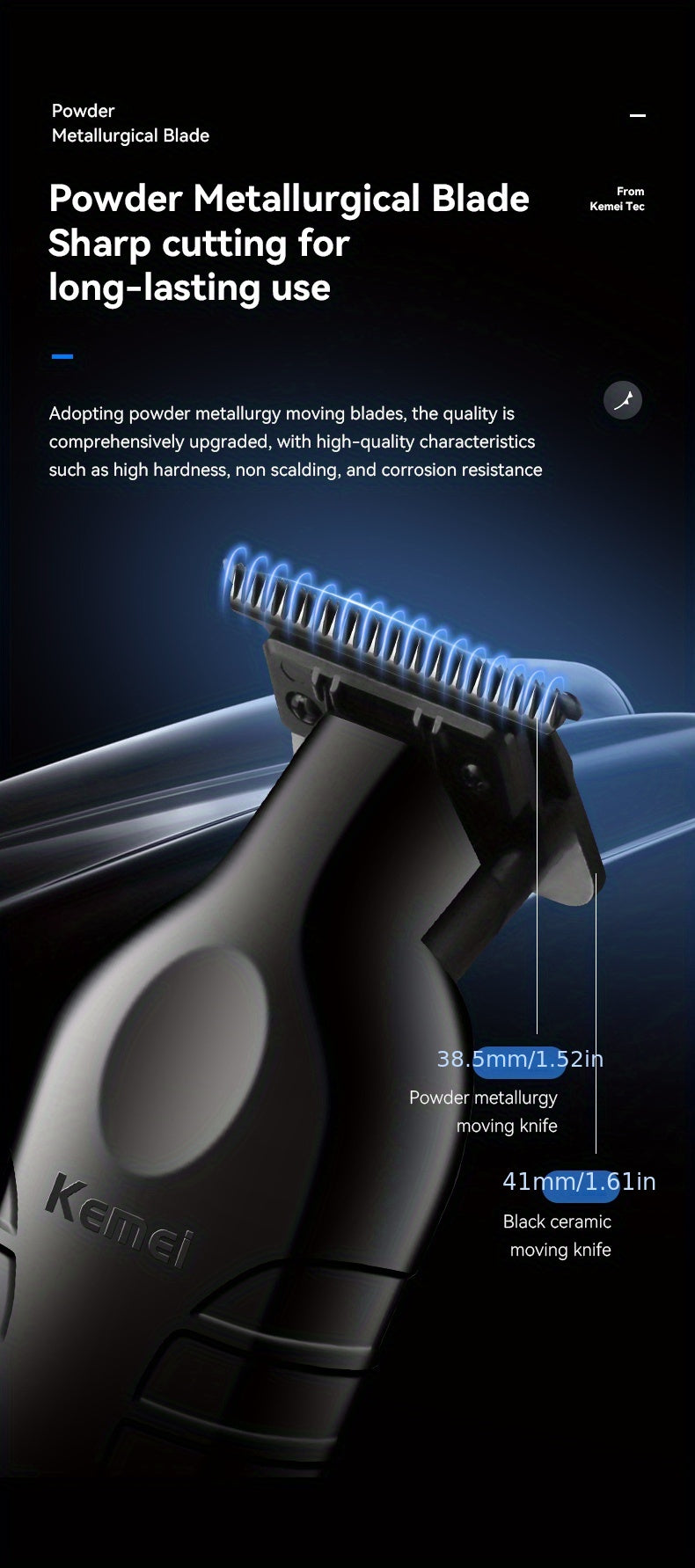Electric Hair Clipper KM-2299 Cross-border Electric Pusher USB Oil Head Carving Scissor Barber Shop Trimmer