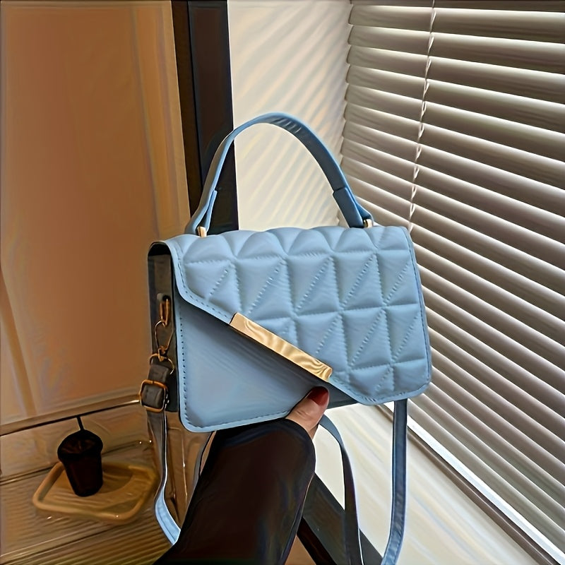 1pc Stylish Quilted Crossbody Bag for Women - Adjustable Strap & Magnetic Clasp Closure, Lightweight Durable Design for Everyday Work Outings, Multiple Colors Available