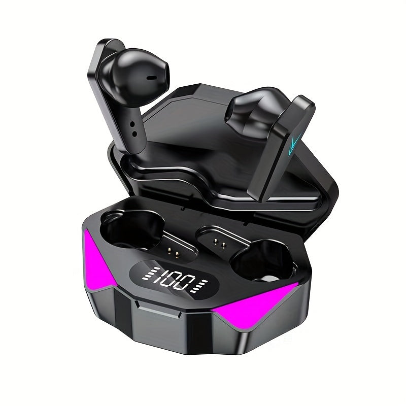 Wireless Headphones X15: HD Display, Low Latency, High-Quality Sound, Wireless Noise Cancellation with Type-C Fast Charging for Phones and Computers