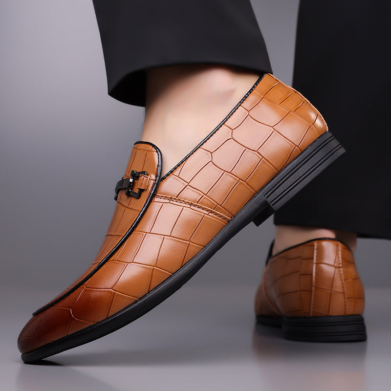 Men's Plus Size Oxford Shoes, British Style Business Casual Slip-Ons