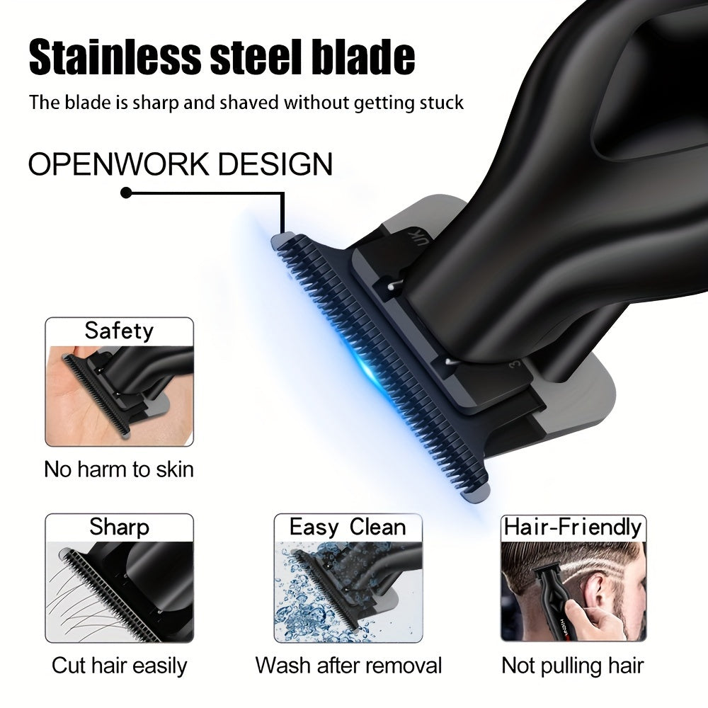 Professional Hair Clippers For Men - Cordless Barber Clippers For Hair Cutting & Grooming, Rechargeable Beard Trimmer