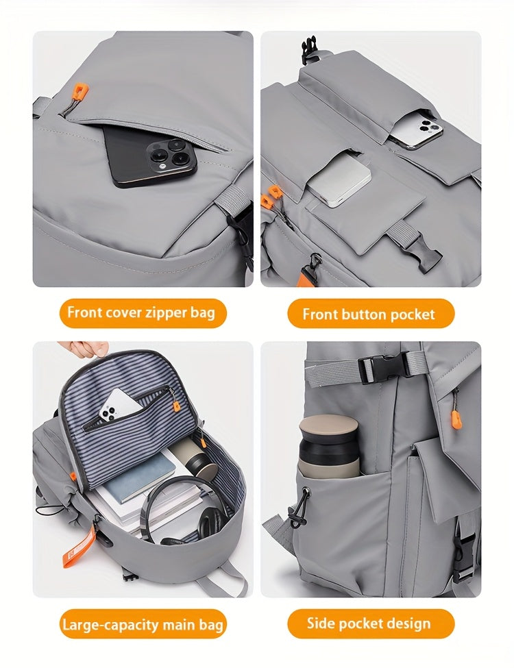 Stylish Minimalist Style Large Capacity Unisex Shoulder Bag, High-Quality Durable Scratch-Resistant Material Casual Shoulder Bag with Multiple Pockets and Compartments Design, Suitable for Daily Commuting and Travel