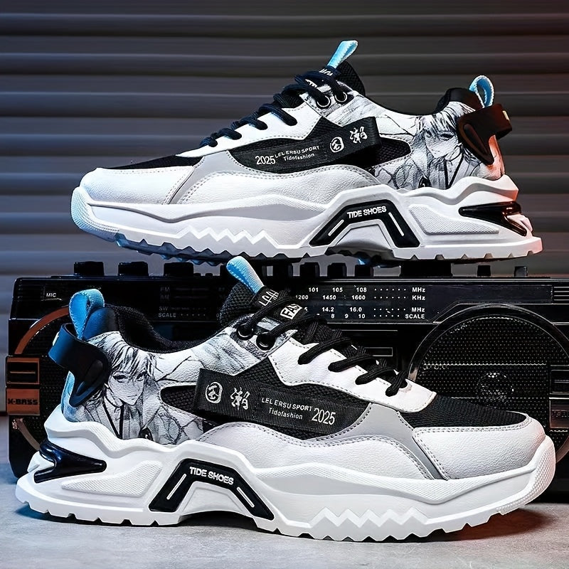 Men's Athletic Sneakers - Breathable, Non-Slip Durable, Lace-Up Closure for Casual Attire