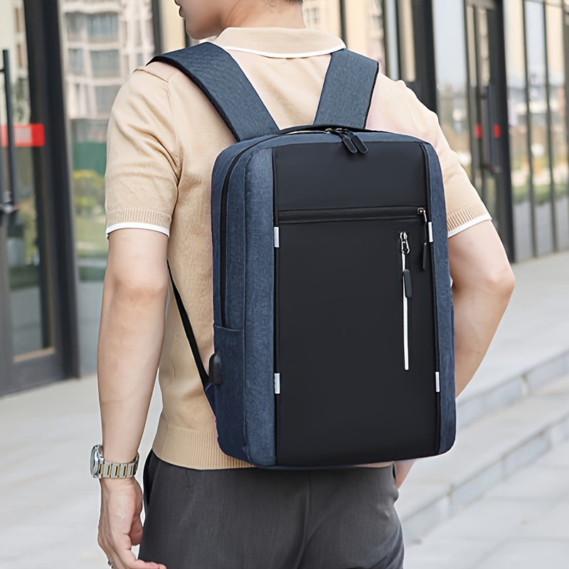 Three-Piece Set Men's Backpack, Includes Shoulder Bag and Coin Purse, Suitable for Back-to-School, Travel, Business, Casual Use with Large Capacity