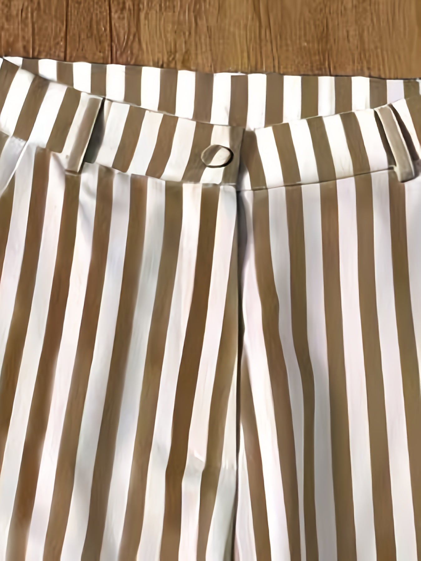 Women's High-Waist Vertical Stripe Wide-Leg Pants for Spring