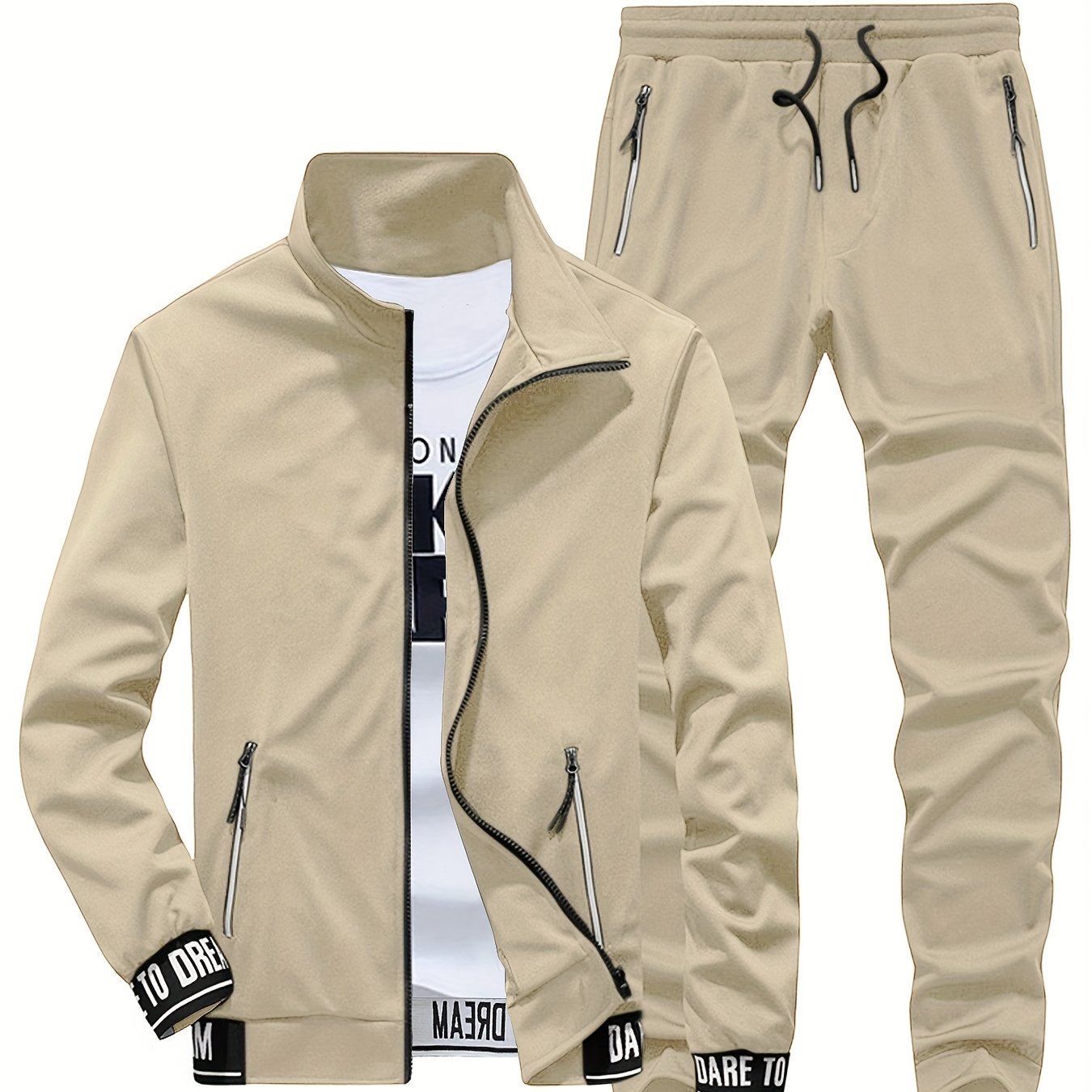 Spring and Autumn Outdoor Men's Sports Casual Suit with Jacket and Pants Two-Piece Set
