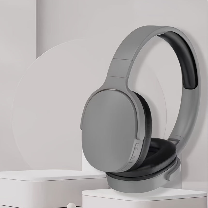 Wireless Headphones 2961 Over-Ear Wrap Style with Retractable Cable, 3.5mm Jack, Push Button Volume Control, Rechargeable Lithium Polymer Battery - Multifunctional with Card Slot and Wired Connectivity Options