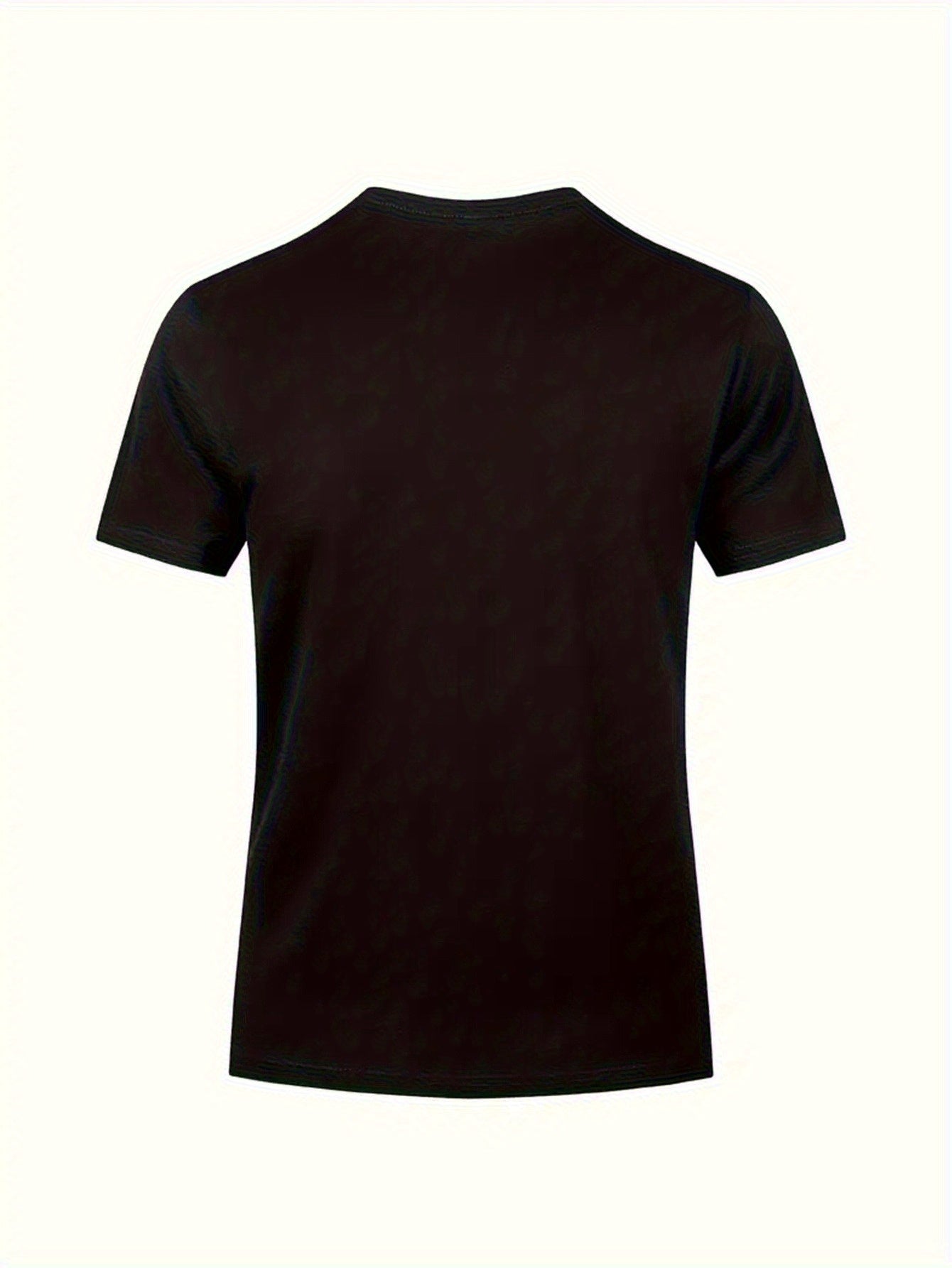 1pc Men's Spring Summer Casual Short Sleeve T-Shirt - Solid Black, Regular Fit Round Neck, Breathable Fabric for Gym, Outdoor Casual Attire, Gym Shirts, Durable Casualwear, Smooth Texture
