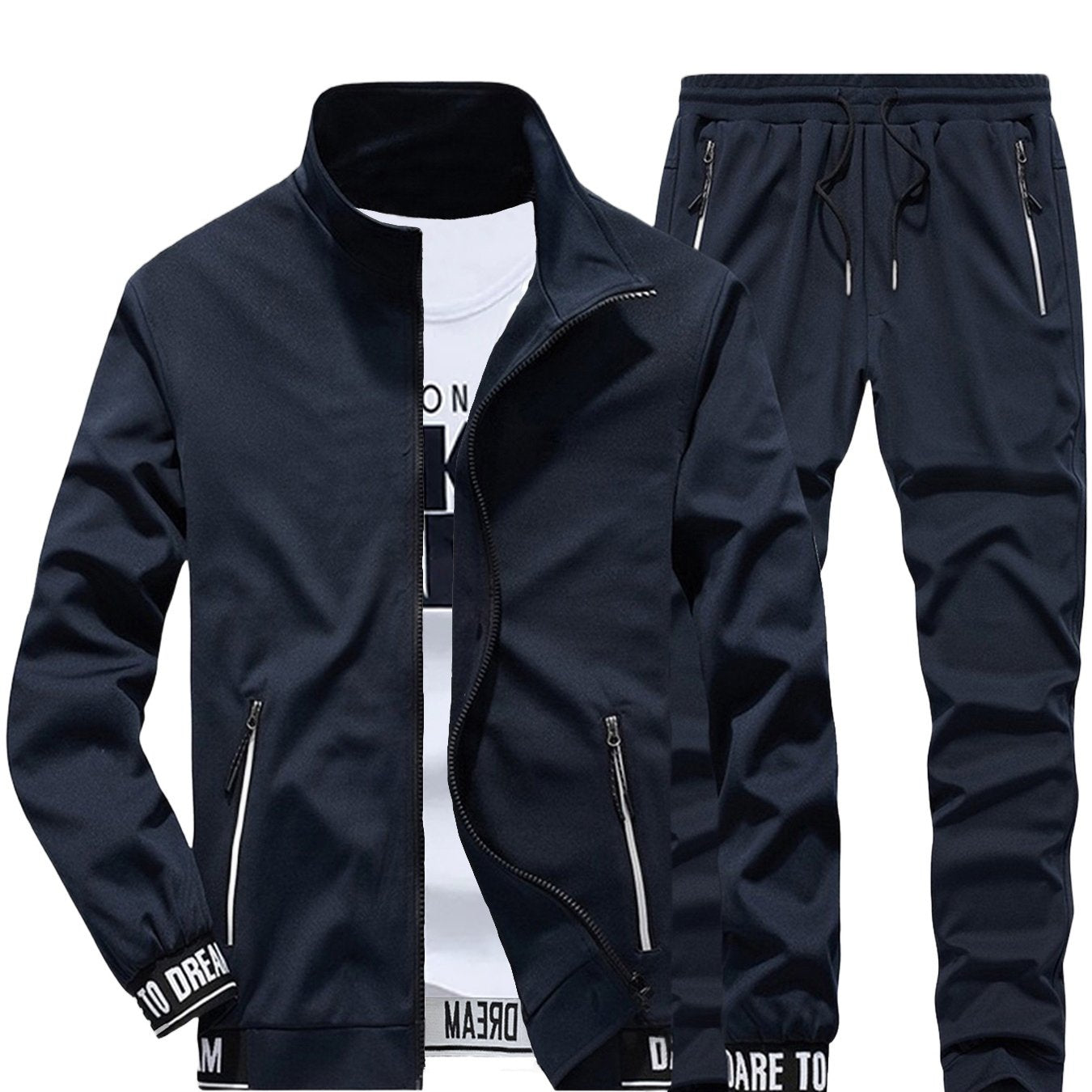 Spring and Autumn Outdoor Men's Sports Casual Suit with Jacket and Pants Two-Piece Set