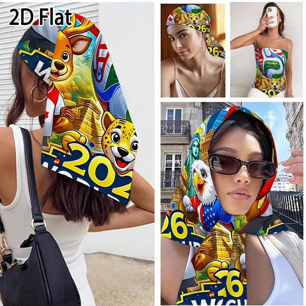 FIFA World Cup 2026 Maple Clutch Square Scarf - USA Canada Mexico