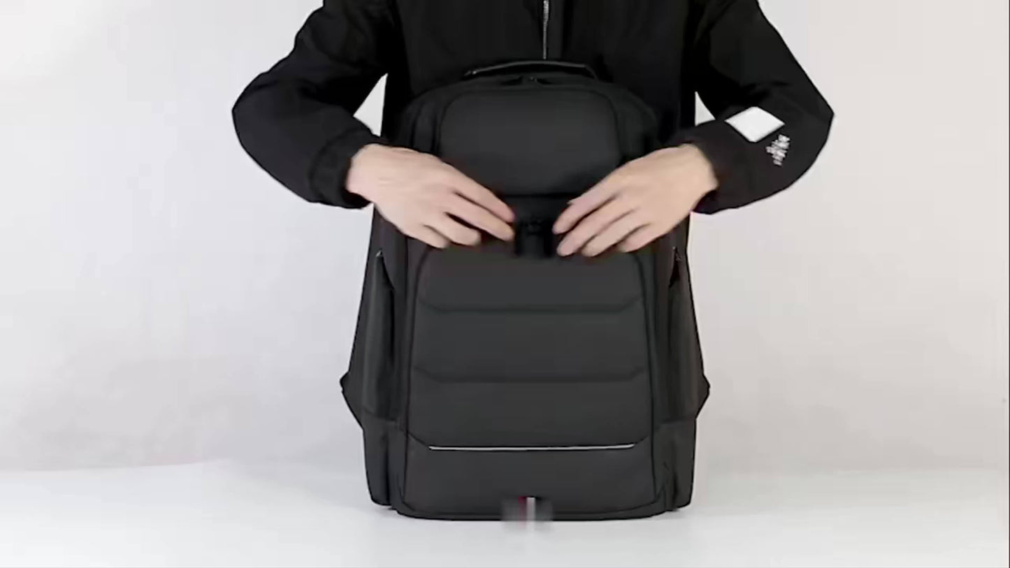 FENRUIEN Men'S Large Capacity Expandable Backpack with USB Charging, 39.62cm Laptop Bag, Durable Oxford Fabric, Multiple Compartments for Travel and Business Use, Travel Backpack Minimalist Backpack Durable Zippers, Lapto