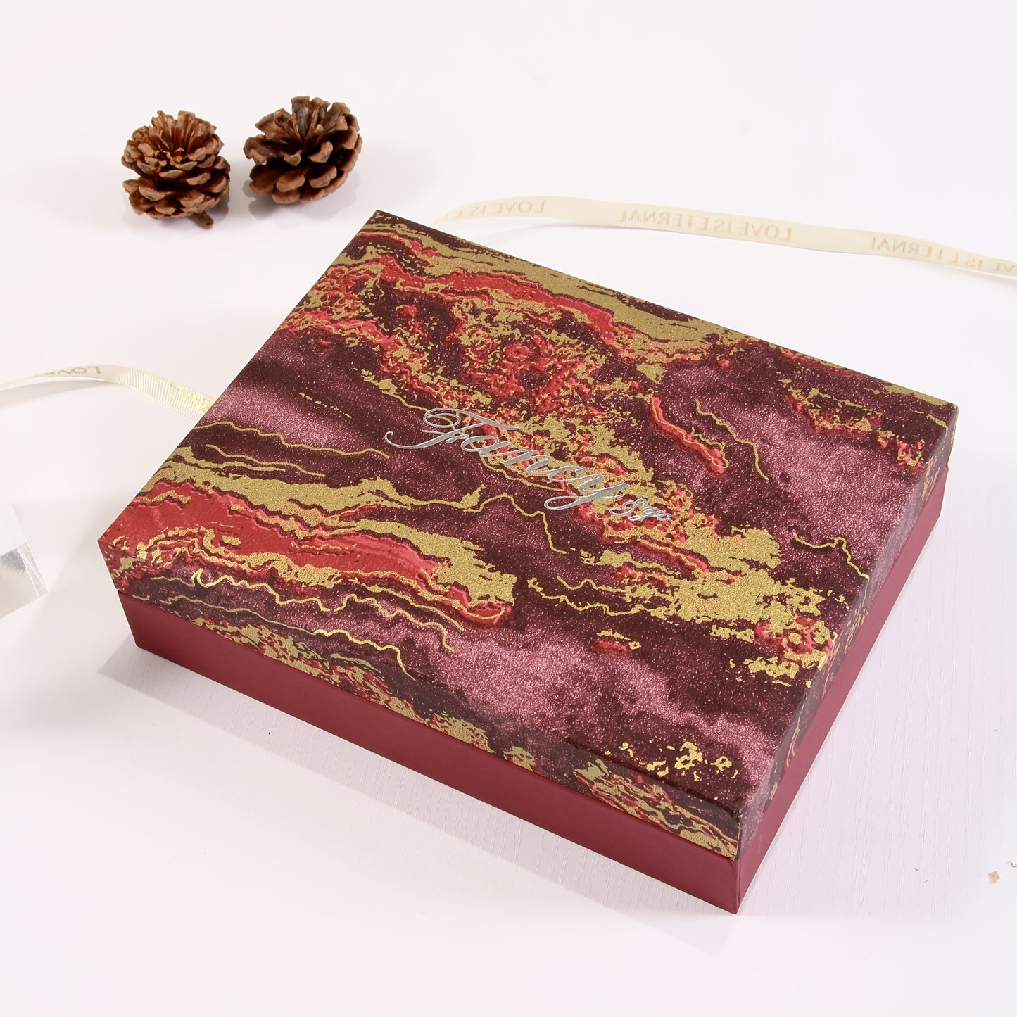Christmas Gift Box Set of Six, Wallet + Watch + Bracelet + Keychain + Pen + Wooden Gift Box