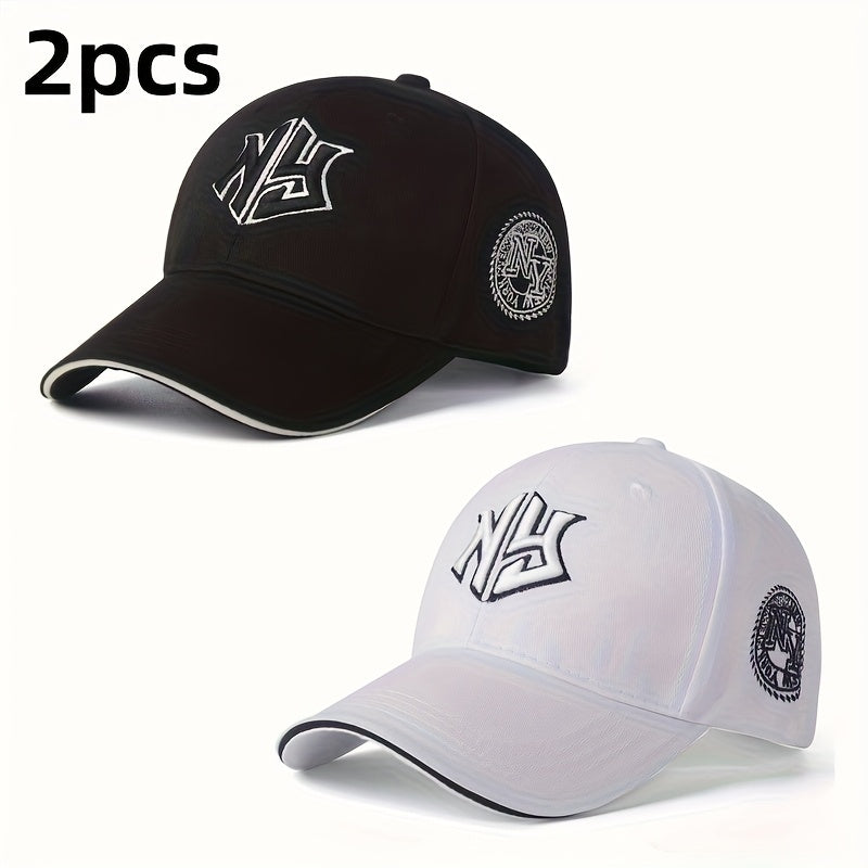 1/2pcs, Fashion Letters Embroidery Hip Hop Trucker Hats Women Men Baseball Caps Female Male Sport Visors Snapback Cap Unisex Sun Hat