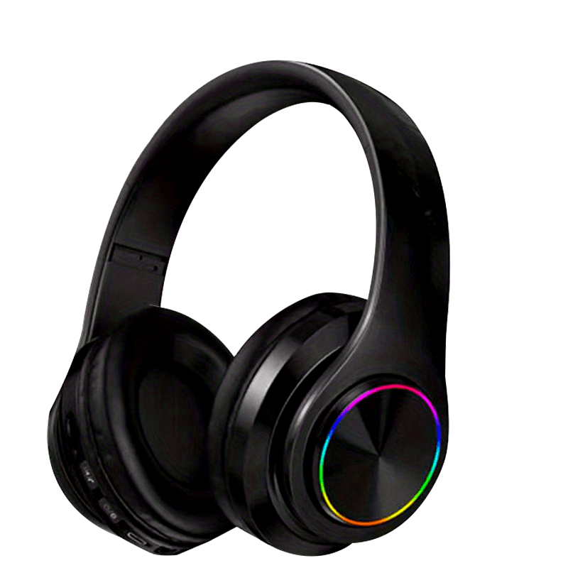 B39 Wireless Luminous Earphone Headwear, Foldable & Retractable, 3.5mm Jack, Condenser Mic, Push Button Volume Control, Non-Waterproof, for Cellphones, USB Type-C Charging, 150mAh Rechargeable Battery, 2.5W-14W, Anime Theme,