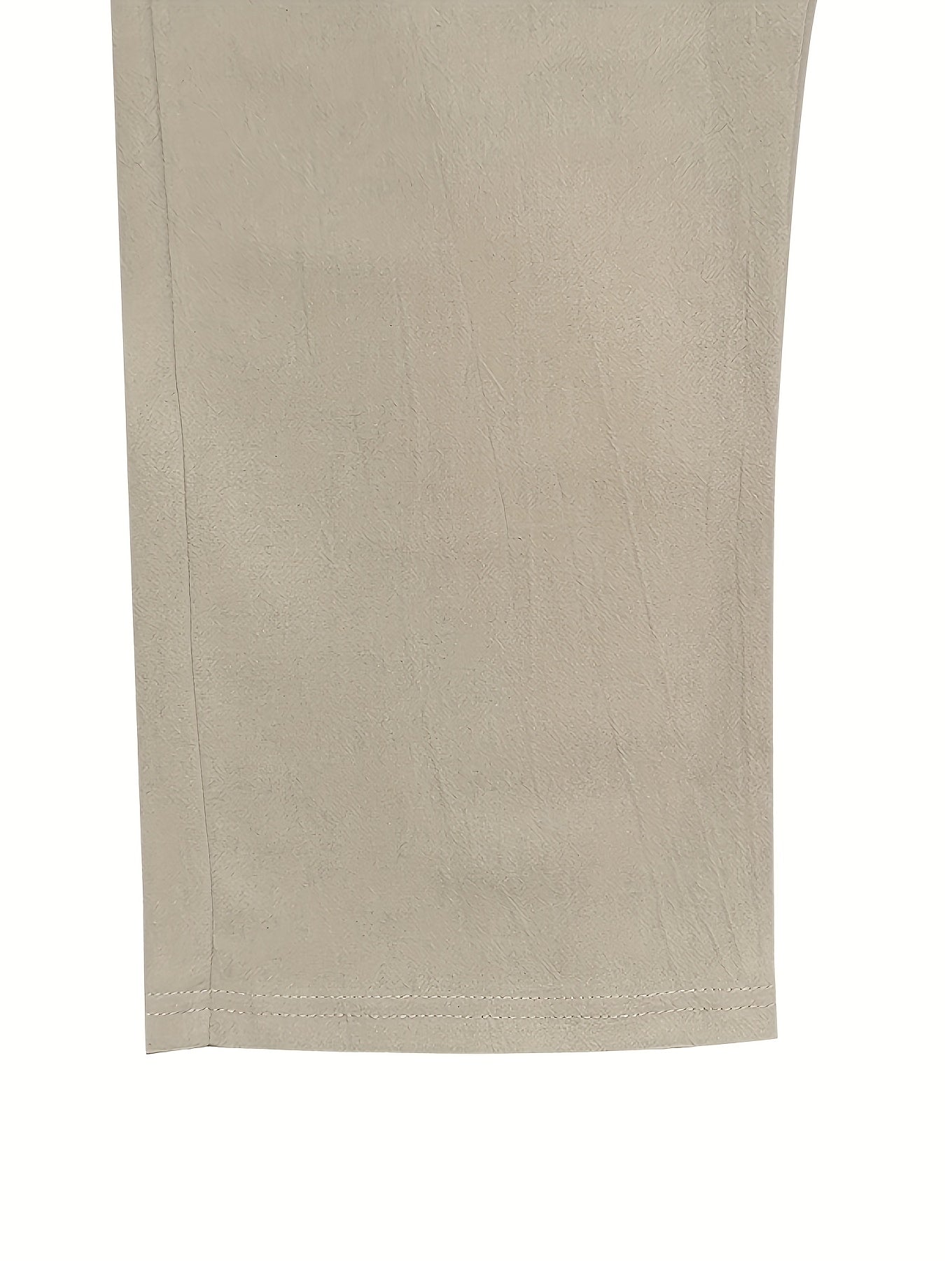 Men'S Casual Linen Drawstring Pants - Comfortable Straight Fit, Lightweight & Breathable for Beach & Outdoor Activities, Beach Casual Wear|Straight Fit Pants|Lightweight Fabric