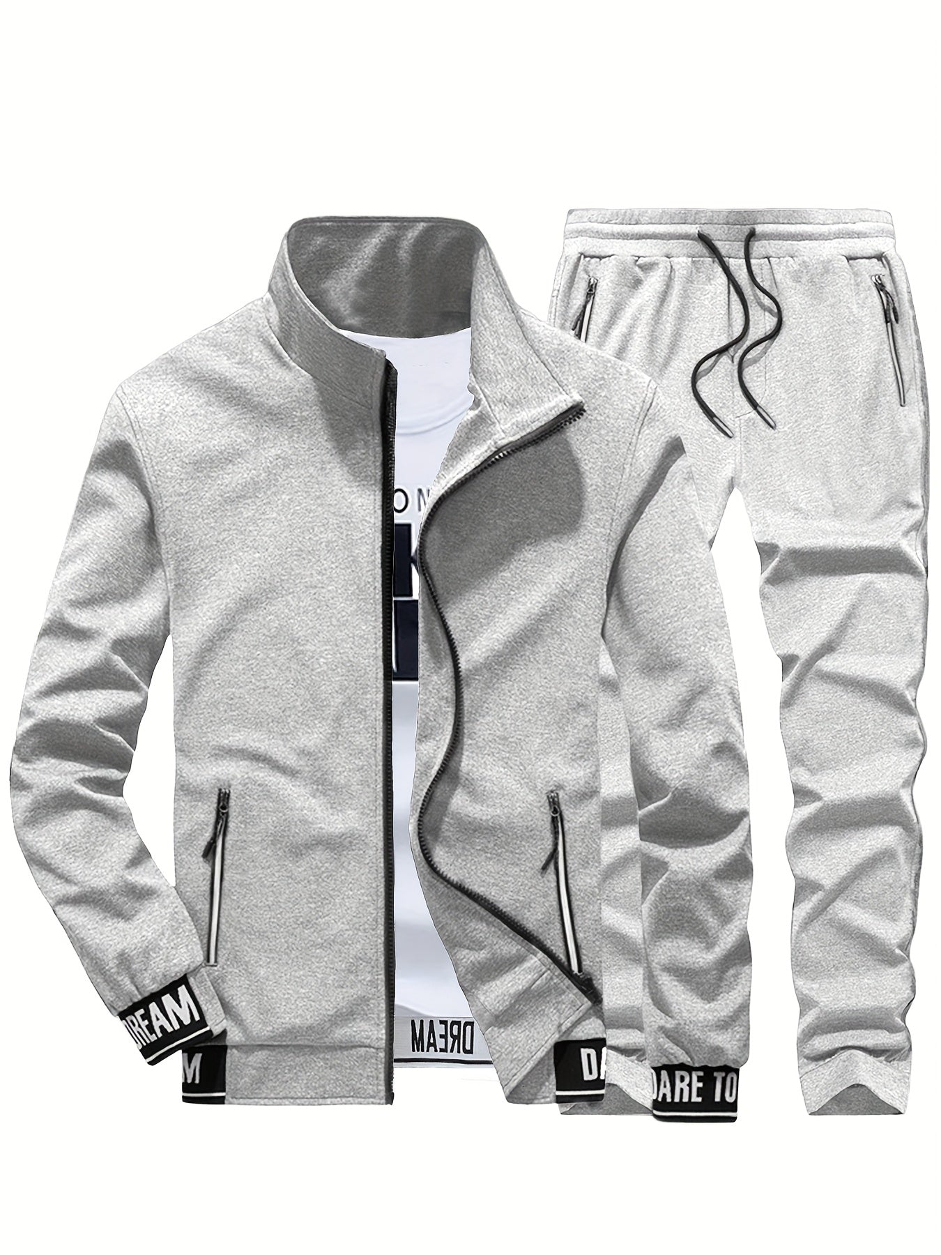 Spring and Autumn Outdoor Men's Sports Casual Suit with Jacket and Pants Two-Piece Set