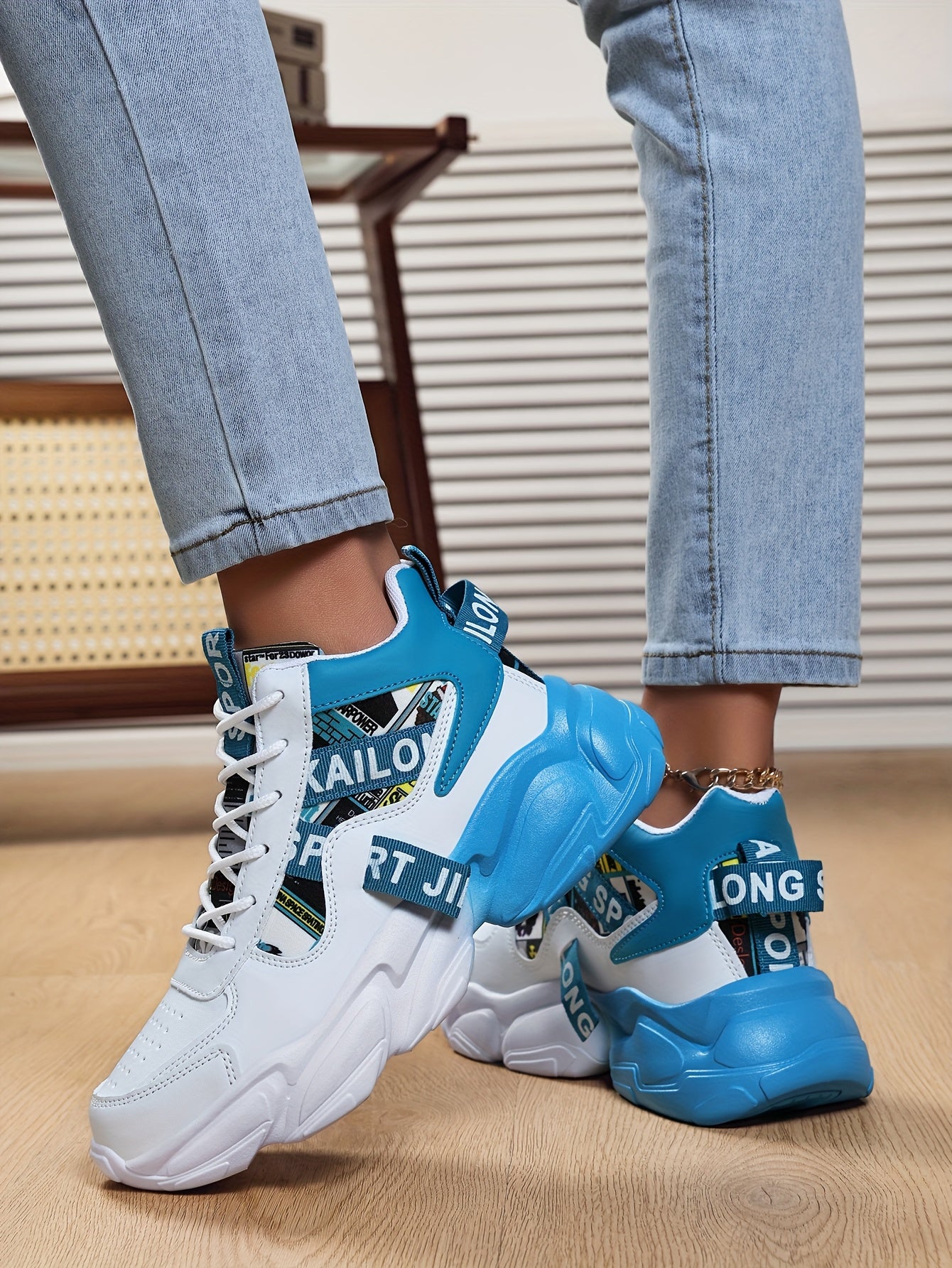 Women'S High-Top Plaid Skate Sneakers - Lightweight, Non-Slip, Shock-Absorbing Sneakers with EVA Sole, Synthetic Faux Leather Upper Fabric Lining for All-Season Sports and Casual Wear, Casual Sneakers Stylish Lace-Up Shoe